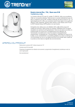 Trendnet TV-IP651W Wireless PTZ Network Camera Fiche technique