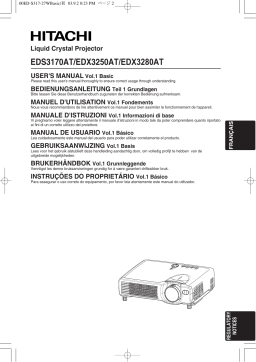 Hitachi EDS3170AT Manuel utilisateur