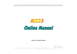 AOpen MX33 Manuel utilisateur