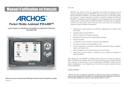 Archos PMA 400 Mode d'emploi