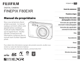 Fujifilm FinePix F80 EXR Mode d'emploi