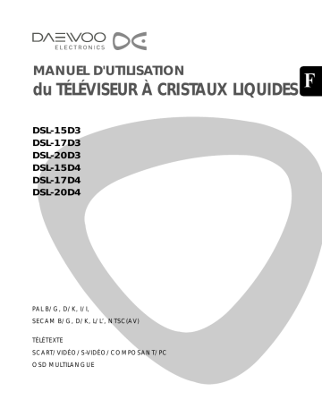 Manuel du propriétaire | Daewoo DSL-15D3 Manuel utilisateur | Fixfr