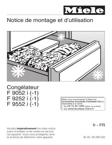 Manuel du propriétaire | Miele F 9552 Manuel utilisateur | Fixfr