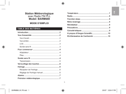 Oregon Scientific BARM688 Manuel utilisateur