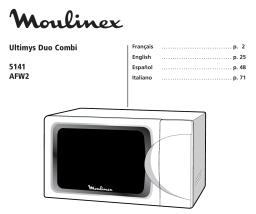 Moulinex AFW2 ULTIMYS DUO COMBI Manuel utilisateur