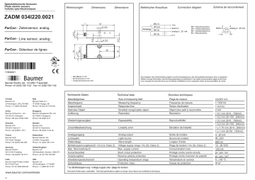 Mode d'emploi | Baumer ZADM 034I220.0021 Edge sensor Manuel utilisateur | Fixfr