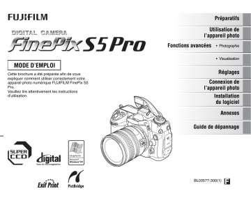 Fujifilm FinePix S5 Pro Mode d'emploi | Fixfr