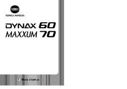 Minolta MAXXUM 70 Manuel utilisateur