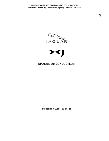 Manuel du propriétaire | Jaguar XJ 2011 Manuel utilisateur | Fixfr