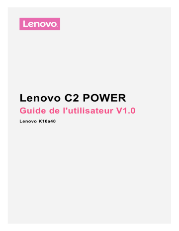 Mode d'emploi | Lenovo C2 Power Manuel utilisateur | Fixfr