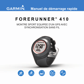 Guide de démarrage rapide | Garmin Forerunner 410 Manuel utilisateur | Fixfr