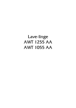 ARTHUR MARTIN AWT 1255 AA & AWT1255AA Manuel utilisateur