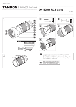 Tamron A056 70-180mm F/2.8 Di III VXD Manuel utilisateur