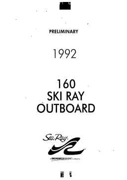 Sea Ray 1992 160 SKI RAY OUTBOARD Manuel utilisateur