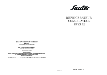 Manuel du propriétaire | sauter SFVA32 Manuel utilisateur | Fixfr