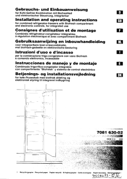 Juno JDZ7082 Manuel utilisateur