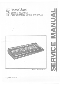 Electro-Voice 8200 & 8400 Series Manuel du propriétaire