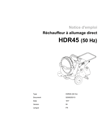 Wacker Neuson HDR45 Direct Fired Air Heater Manuel utilisateur | Fixfr