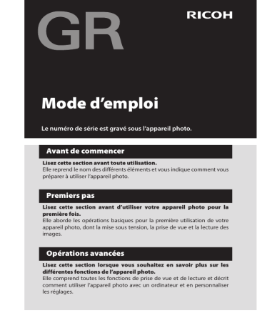 Ricoh GR LTD Mode d'emploi | Fixfr