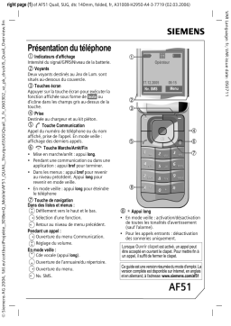 Siemens AF51 Manuel utilisateur