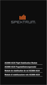 Spektrum AS3000 AS3X Flight Stabilization Module Manuel utilisateur