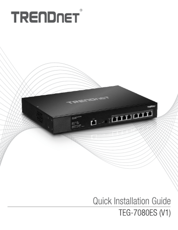 Trendnet RB-TEG-7080ES 8-Port 10G EdgeSmart Switch Manuel utilisateur | Fixfr