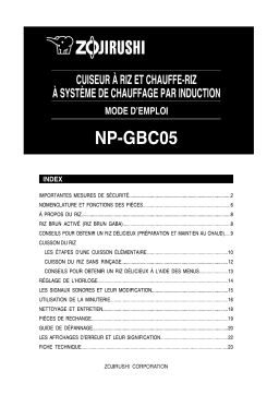 Zojirushi NP-GBC05 Manuel utilisateur