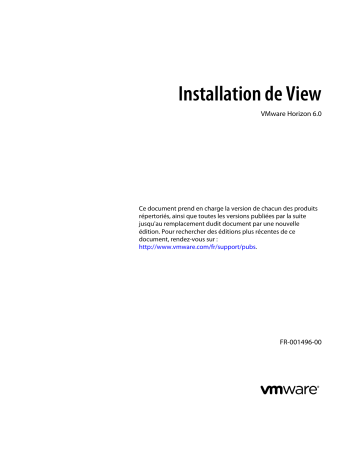 Mode d'emploi | VMware Horizon View 6.0 Manuel utilisateur | Fixfr