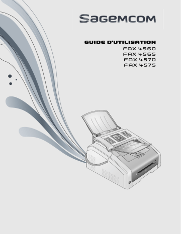 Manuel du propriétaire | Sagem FAX 4560 Manuel utilisateur | Fixfr