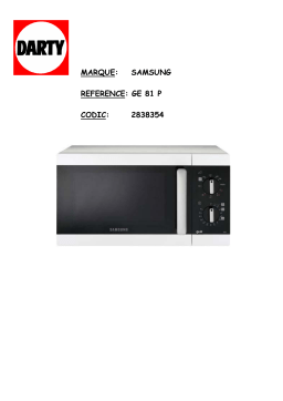 Samsung GE81WS Manuel utilisateur