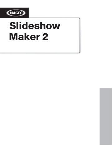 MAGIX Slideshow Maker 2 Manuel utilisateur | Fixfr