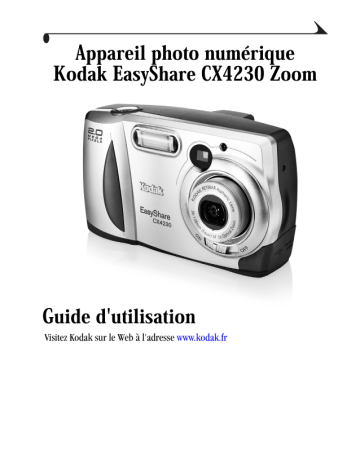 Mode d'emploi | Kodak EasyShare CX4230 Zoom Manuel utilisateur | Fixfr