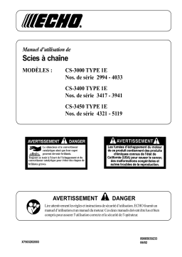 Echo CS-3450 TYPE 1E Manuel utilisateur