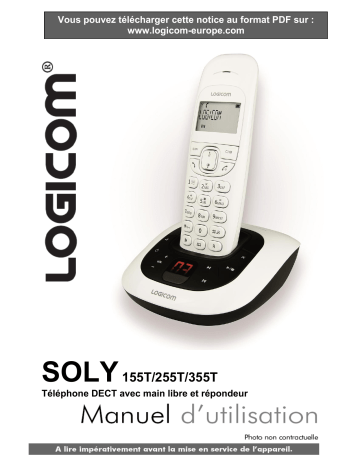 Manuel du propriétaire | Logicom Soly 355T Téléphone sans fil Manuel utilisateur | Fixfr