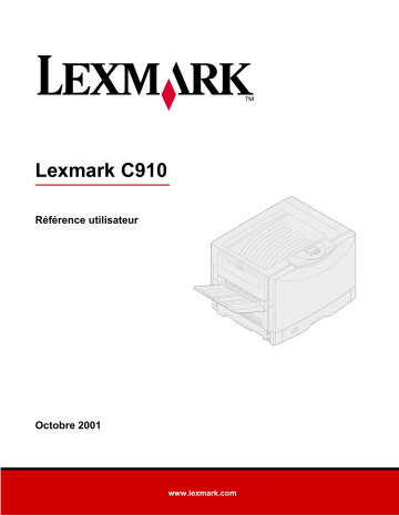 Manuel du propriétaire | Lexmark C910 Manuel utilisateur | Fixfr