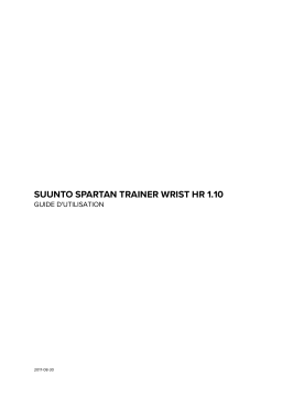 Suunto Spartan Trainer Wrist HR Manuel utilisateur