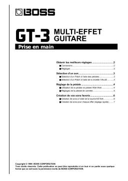 Roland GT-3 Manuel utilisateur