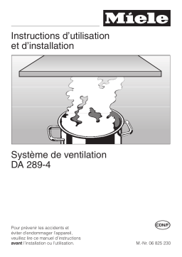 Miele DA289-4 SYSTEME DE VENTILATION Manuel utilisateur