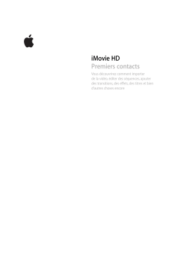 Apple iMovie HD Manuel utilisateur
