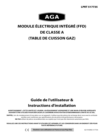 AGA INTEGRATED MODULE GAS Manuel du propriétaire | Fixfr