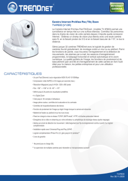 Trendnet RB-TV-IP600 ProView Pan/Tilt/Zoom Network Camera Fiche technique