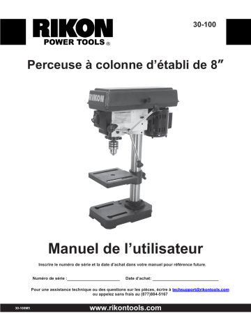 Rikon Power Tools 30-100 Manuel utilisateur | Fixfr