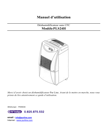 Manuel du propriétaire | PUR LINE PLS 24H Manuel utilisateur | Fixfr