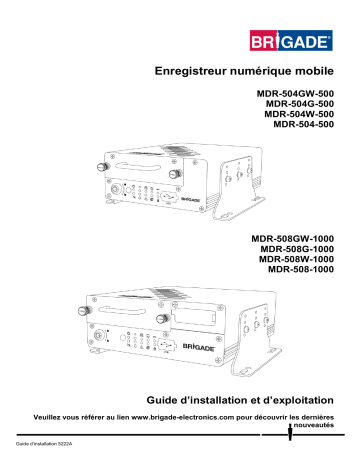 Brigade MDR-508XX-XXXX(NA) Mobile Digital Recorder Manuel utilisateur | Fixfr