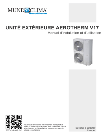 mundoclima Series Aerotherm V17 “Aerotherm Heat Pump” Manuel utilisateur | Fixfr