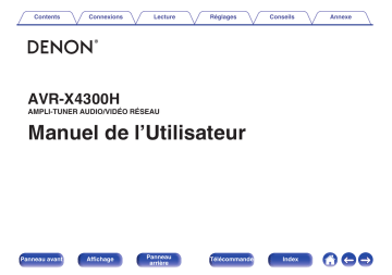 Manuel du propriétaire | Denon AVRX550BTBKE2 Manuel utilisateur | Fixfr