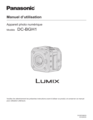 Panasonic DC BGH1 Manuel utilisateur | Fixfr