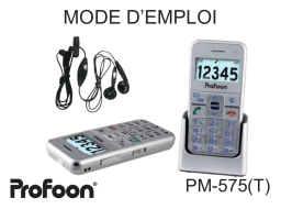 Profoon PM-575T Manuel utilisateur