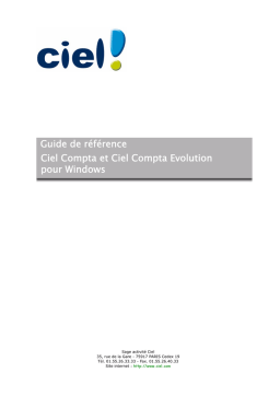 Ciel Compta 2012 Windows Manuel utilisateur