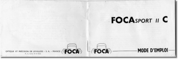 Foca FocaSport IIC Mode d'emploi | Fixfr